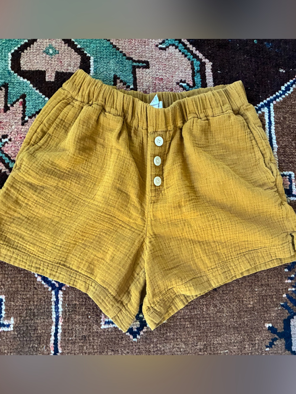 Madewell Button-Front Cotton Gauze Shorts